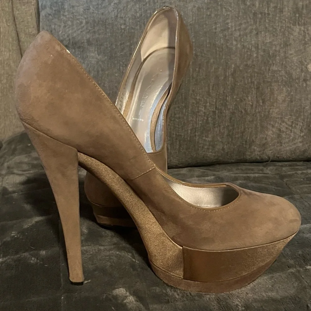 Casadei Tan Platform Heels - Picture 6 of 15